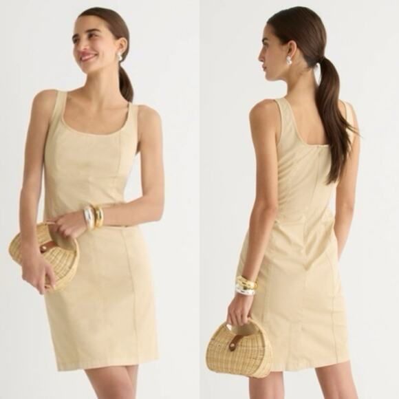 J. Crew Fitted lightweight chino dress Shift Old Money Coastal Preppy Sz 22 3X - Picture 1 of 11